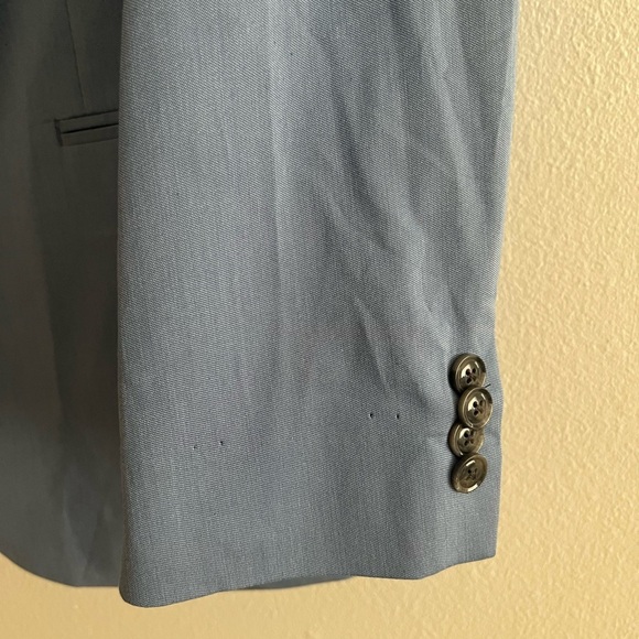 Sean John Light Blue Blazer Jacket 46 Long - Picture 4 of 8